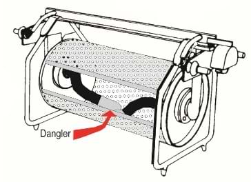 Small plating barrel showing the contacts inside that transfer the negative charge onto the 