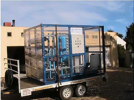 5000 l/h RO water plant loaded for delivery.