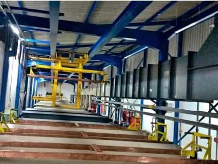 Three 650 Kg carrier Nickel Chrome Plating plant for large appliance manufacturing company.  